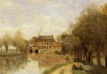 Arleux du Nord El molino Drocourt en Sensee plein air Romanticismo Jean Baptiste Camille Corot
